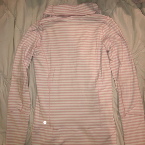 Lululemon pink stripes lycra zip jacket - Picture 8 of 8